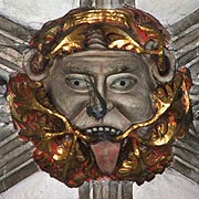 Decorative Roof Boss in Crowland Abbey -  Nash Ford Publishing