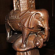 Elephant Bench End on the Choir Stalls in Ripon Cathedral -  Nash Ford Publishing