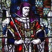 Stained glass window featuring King Henry IV - © Nash Ford Publishing