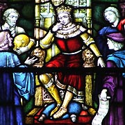 Stained glass window featuring King Henry V -  Nash Ford Publishing